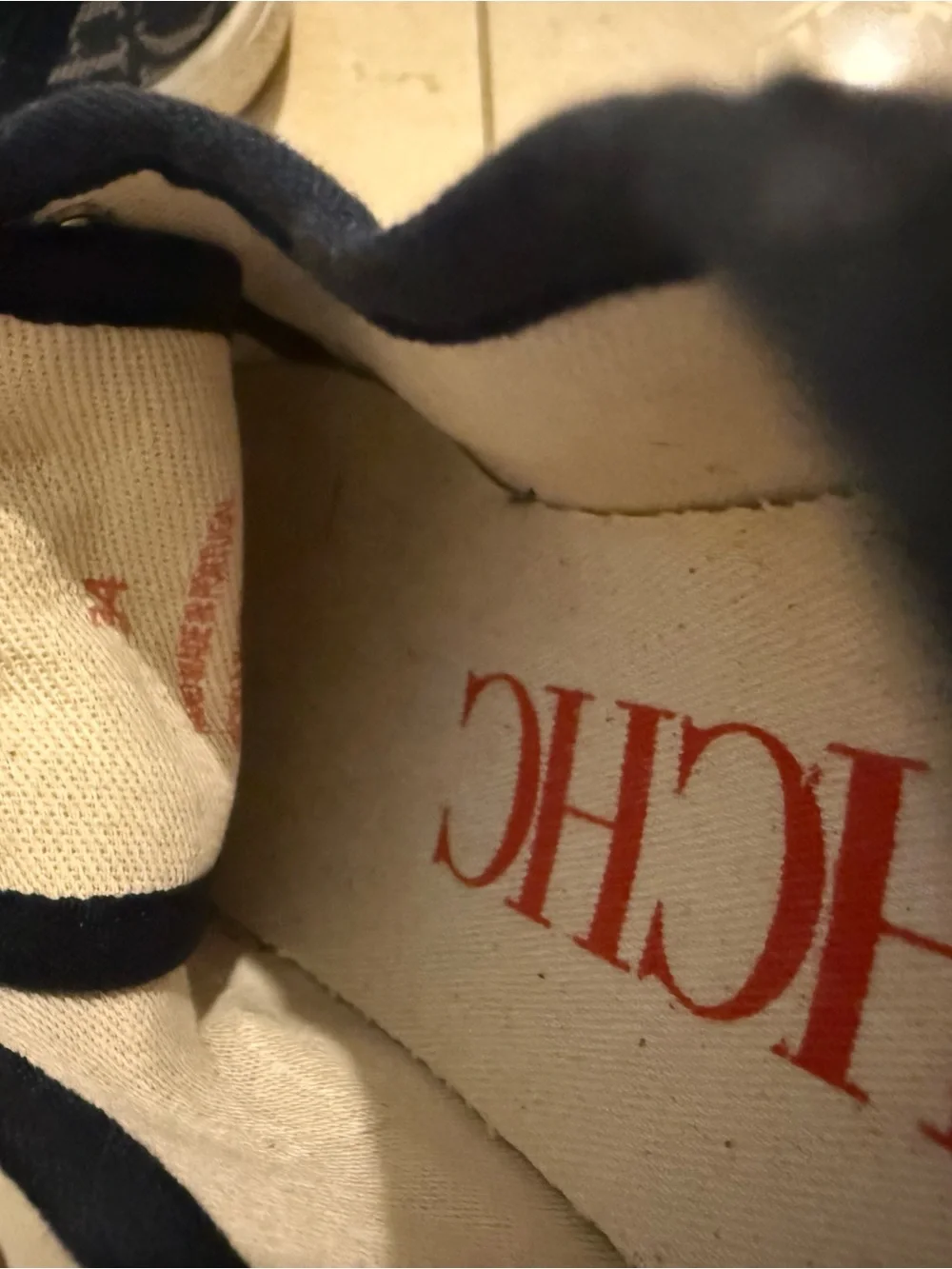 Carolina Herrera Navy Monogram Low-Top Sneakers